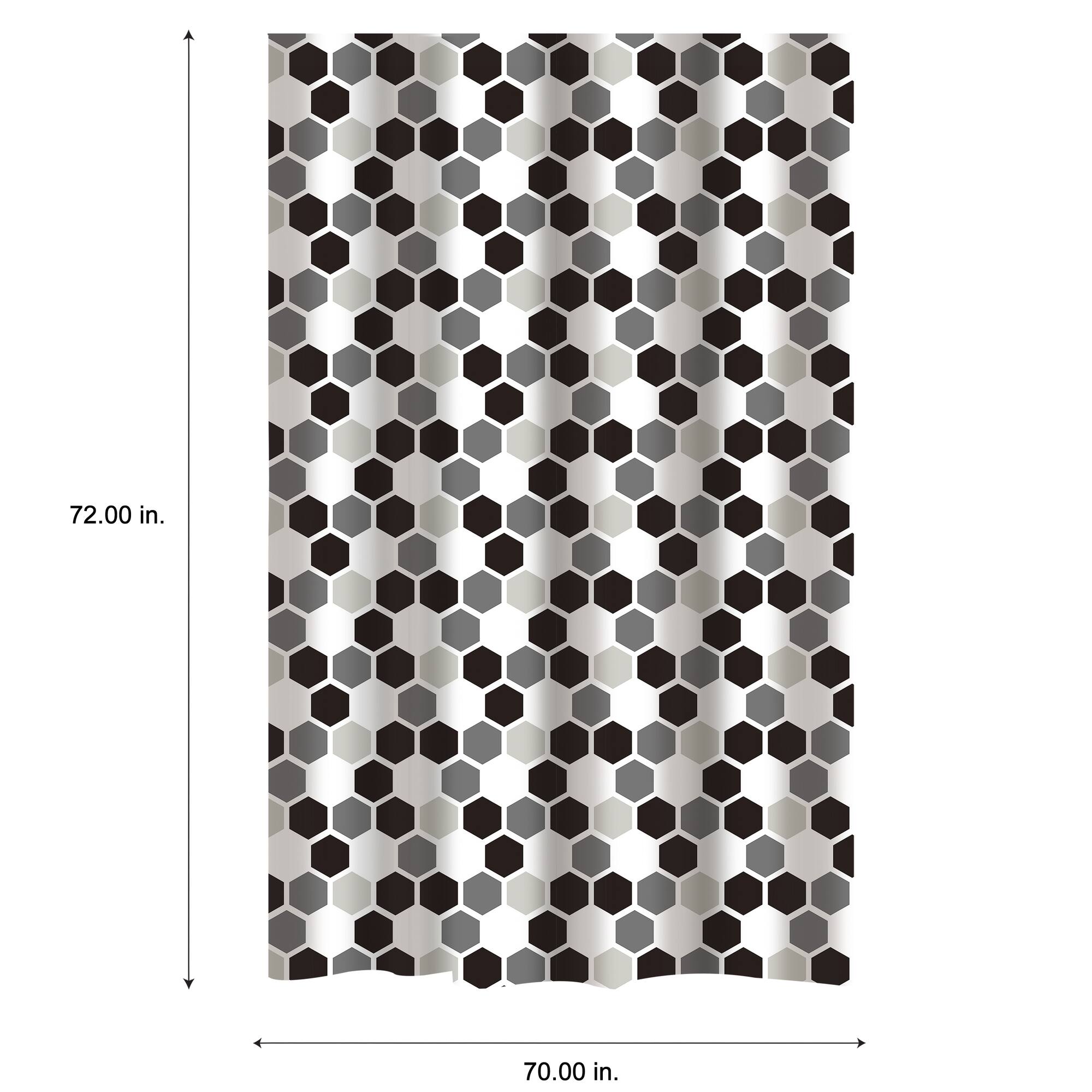 Bath Bliss Honey Comb Design Shower Curtain